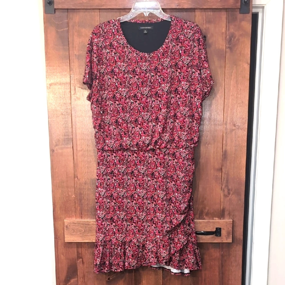 Banana Republic Red Pink Midi Sundress